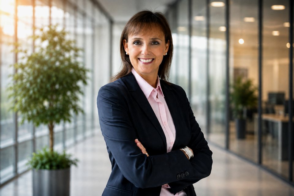 Claudia Christine Siegel im Büroumfeld